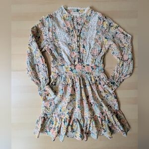 MELLODAY Floral Lace Button-Down Dress‎